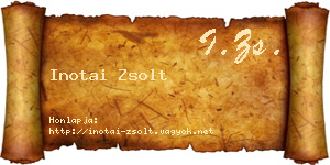 Inotai Zsolt névjegykártya